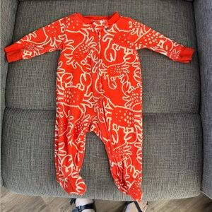 Carter's Vibrant Red Crab Footie